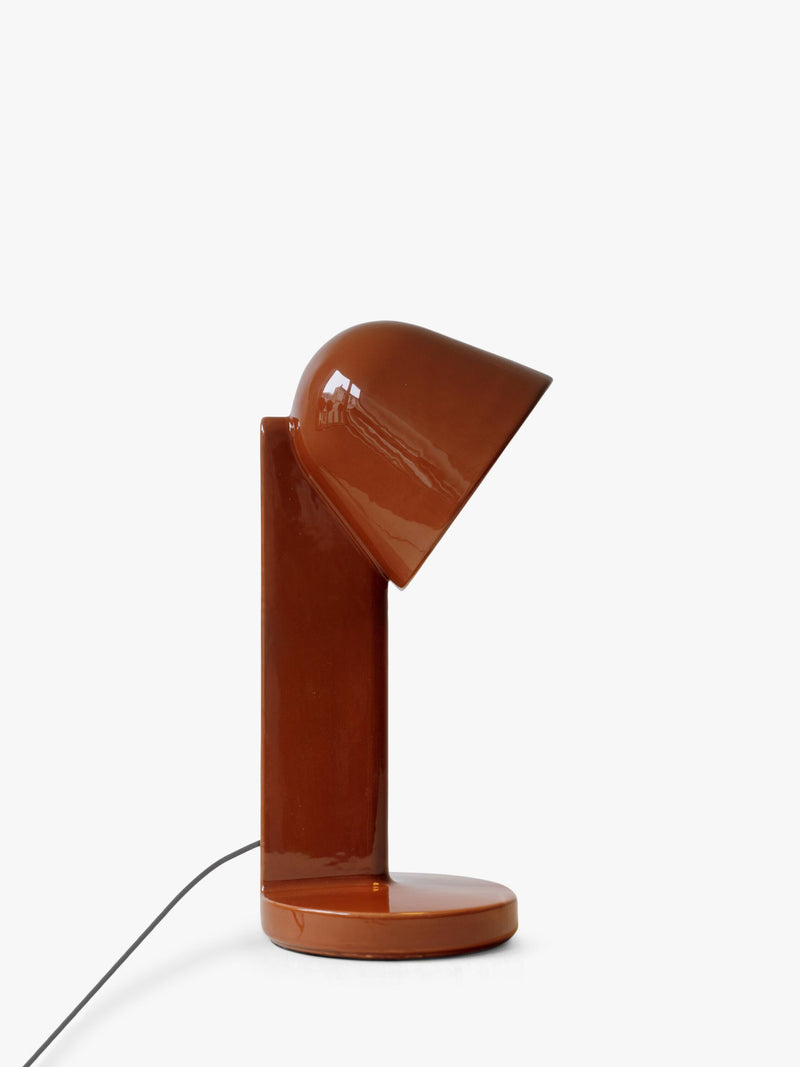 Flos Céramique desk lamp rusty red with ceramic body - British product