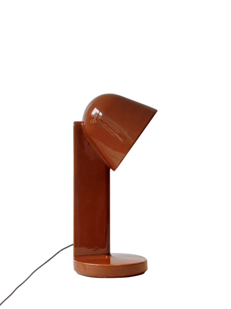 Flos Céramique desk lamp rusty red with ceramic body - British product