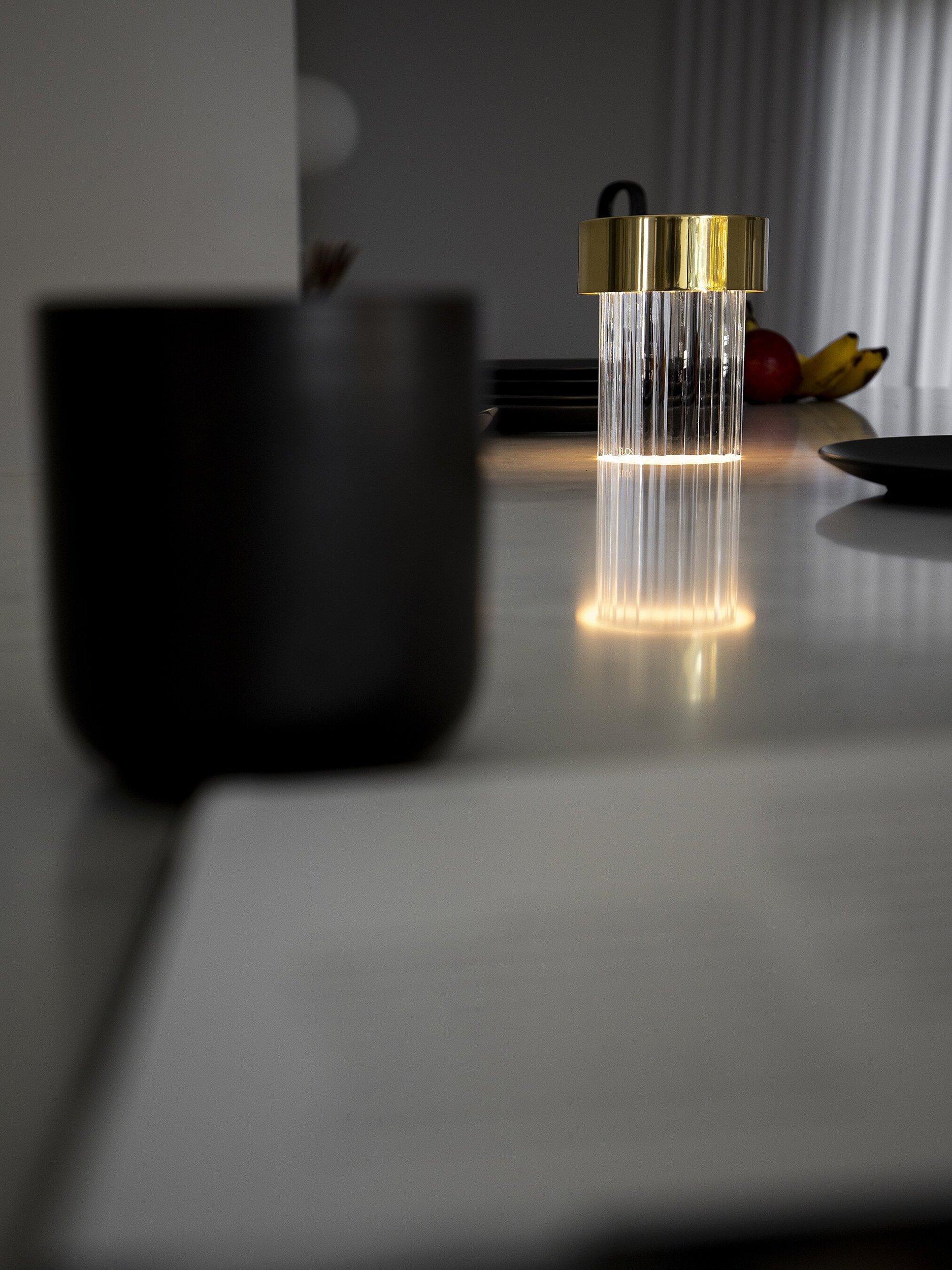 Flos Last Order crystal base rechargeable table lamp - British product