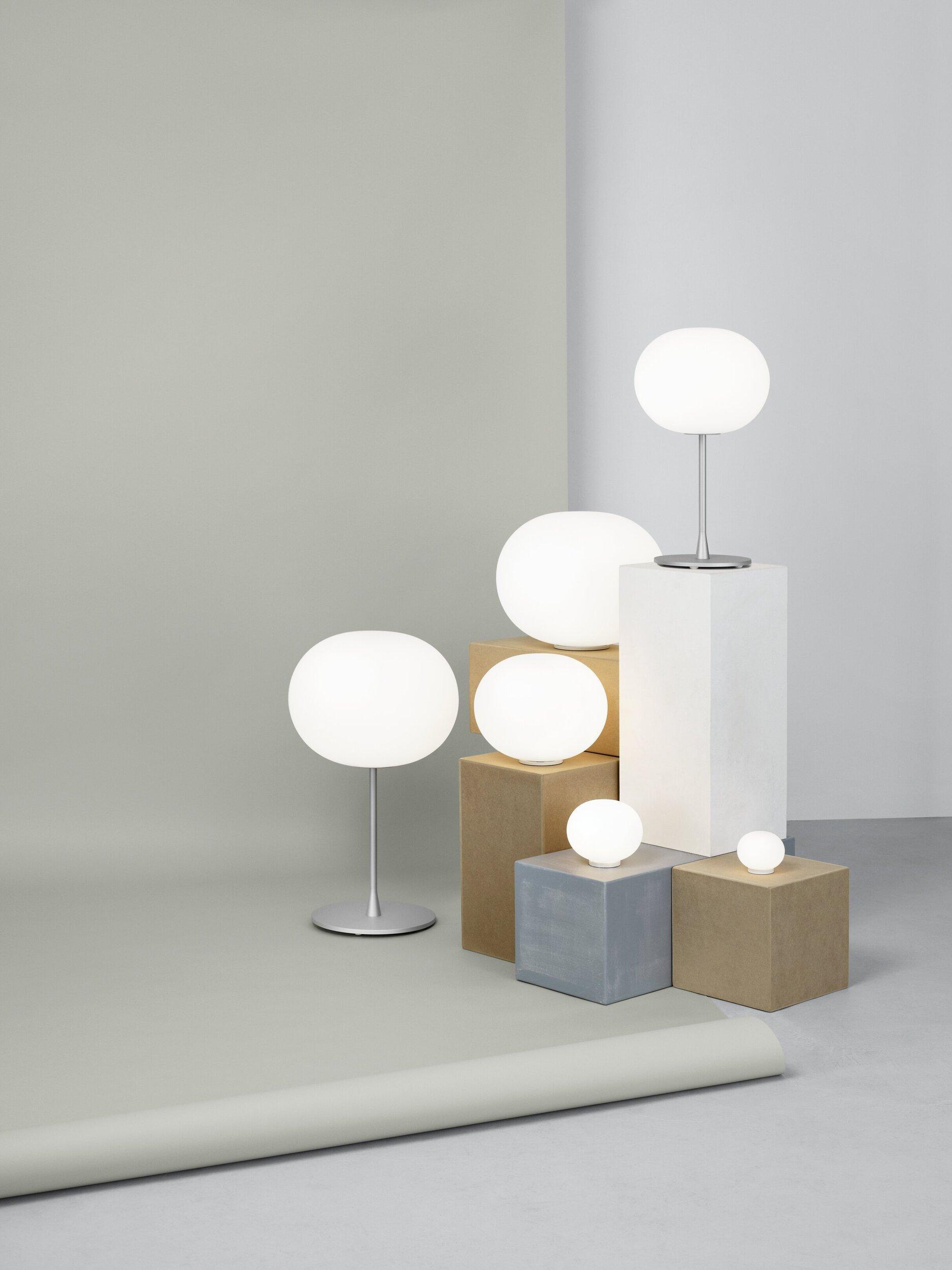 Flos Glo-Ball white table lamp with opaline glass, UK version