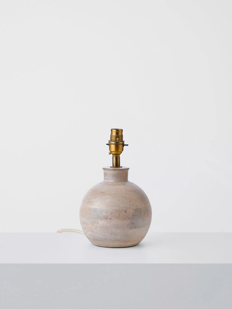 John Lewis table lamp base white washed mango wood - British product