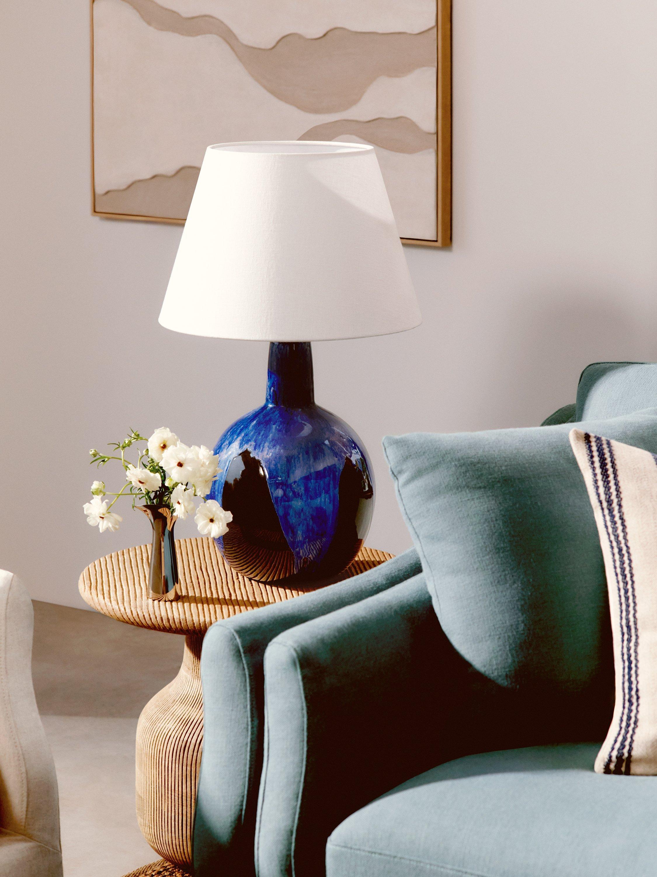 John Lewis Soluna ceramic lamp base blue - British product