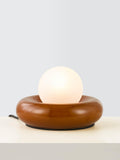 John Lewis Doughnut Table Lamp gloss white shade ceramic base, UK version