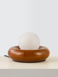 John Lewis Doughnut Table Lamp gloss white shade ceramic base, UK version