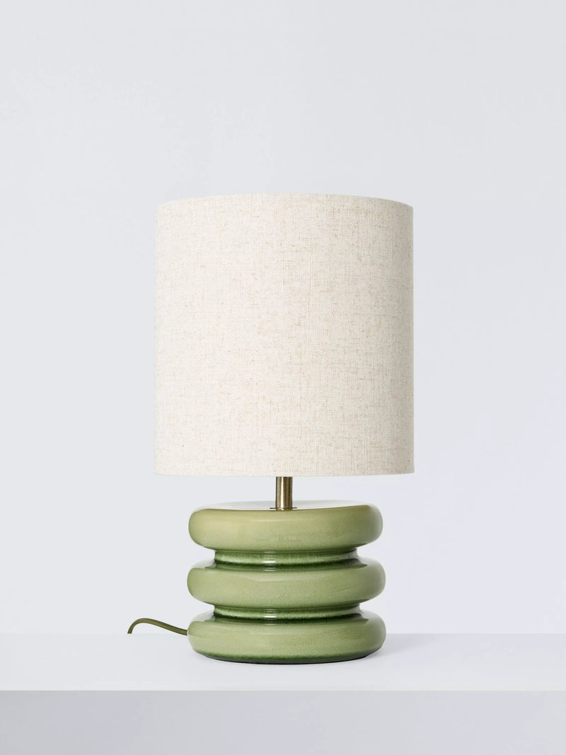John Lewis Terra ceramic table lamp green - British product