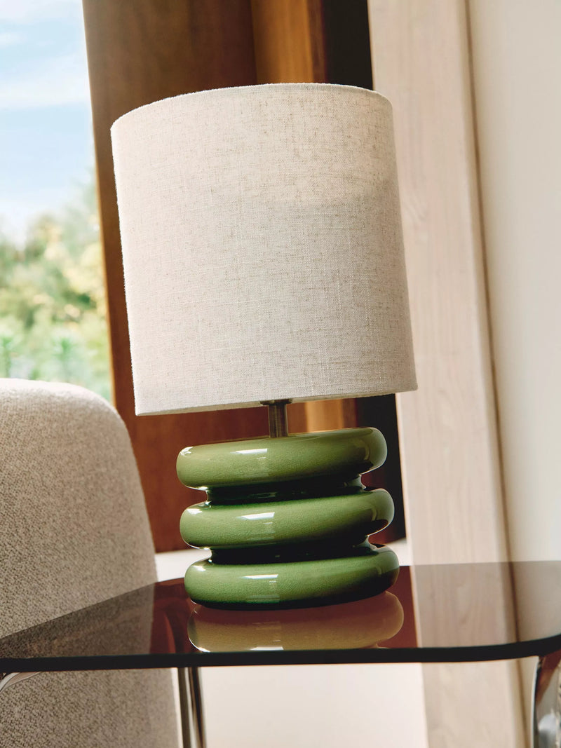 John Lewis Terra ceramic table lamp green - British product