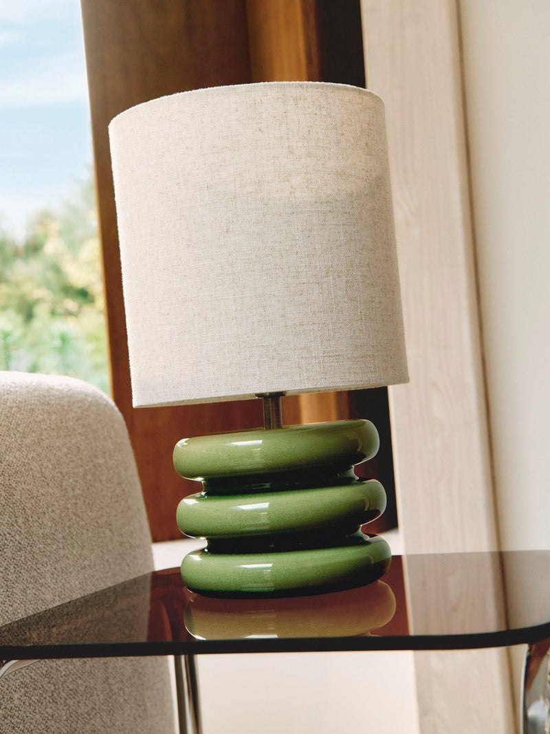 John Lewis Terra ceramic table lamp green - British product