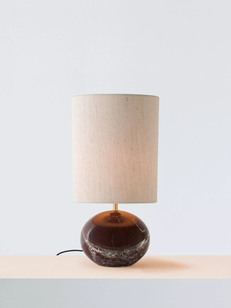 John Lewis Pebble marble table lamp with linen shade - British product