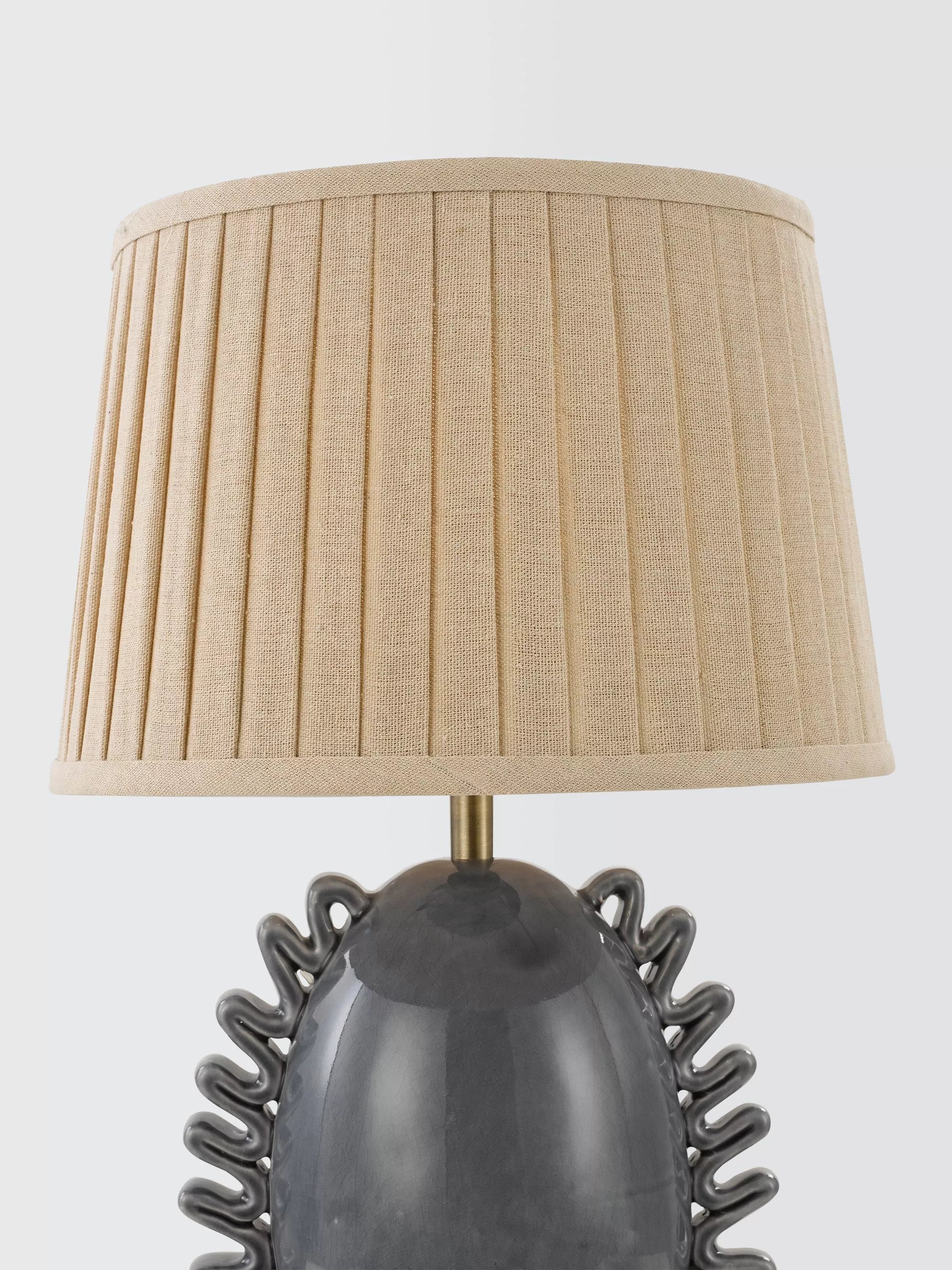 John Lewis ruffle table lamp blue ceramic, imported from the UK