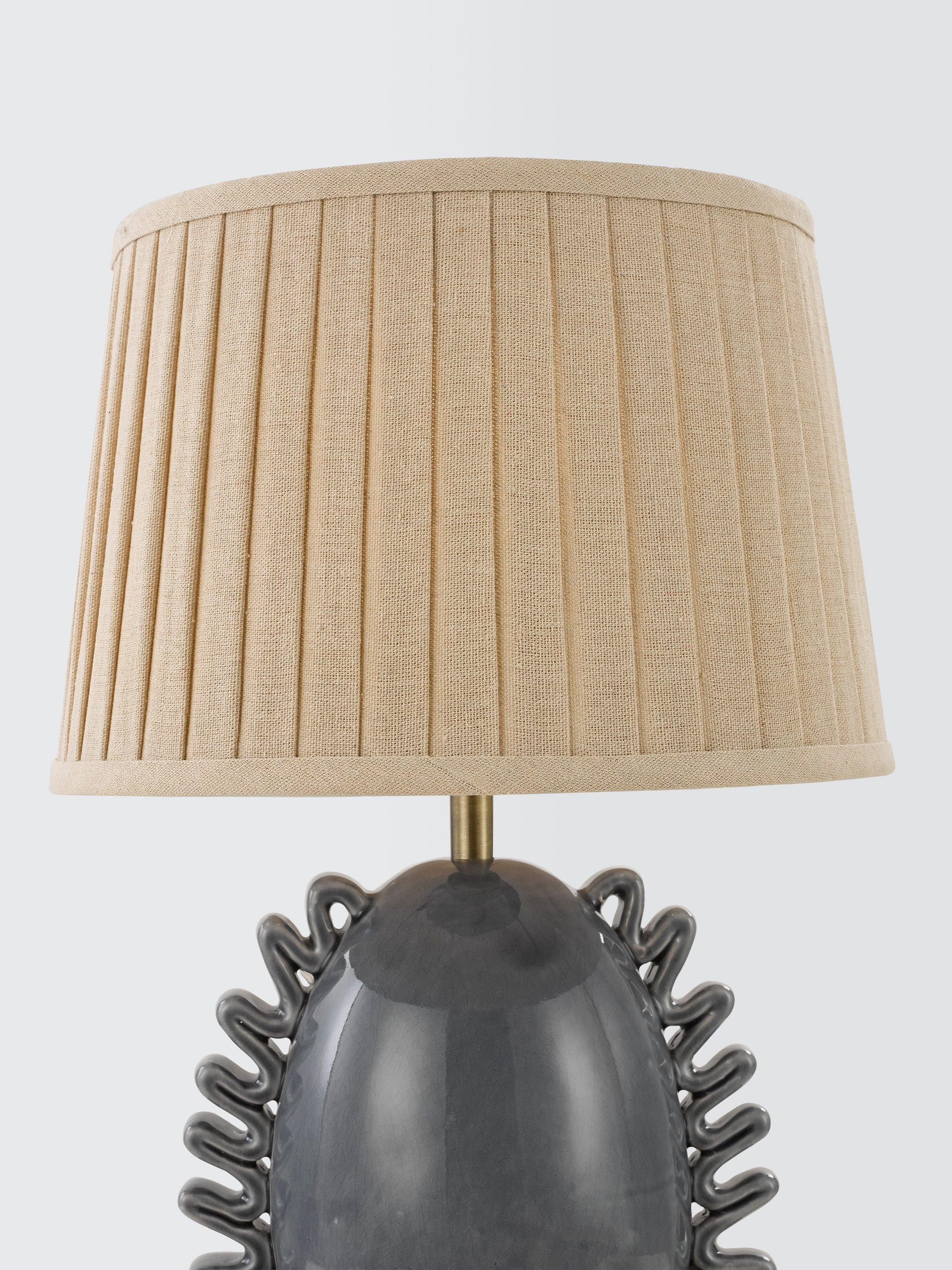 John Lewis ruffle table lamp blue ceramic, imported from the UK