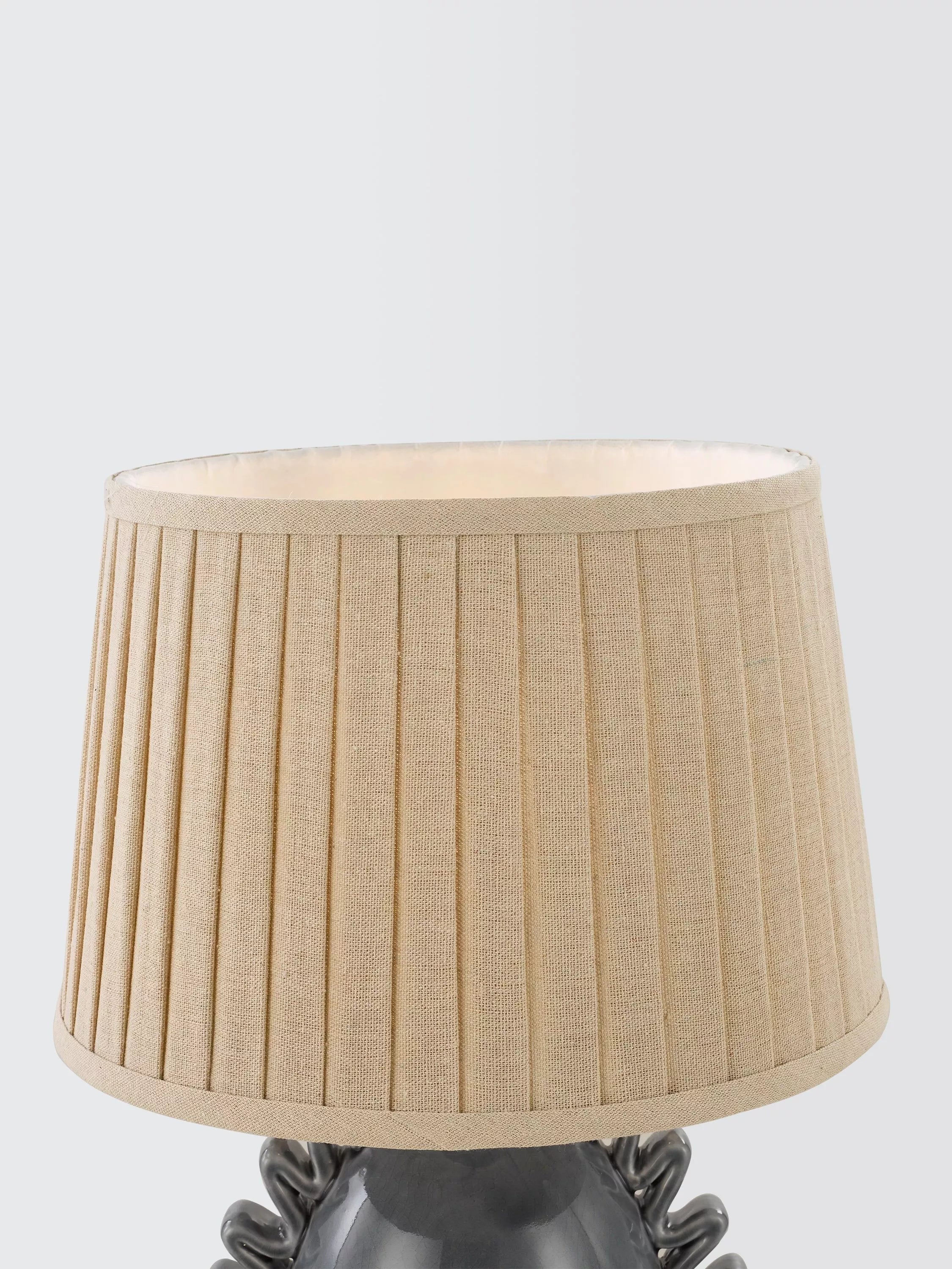 John Lewis ruffle table lamp blue ceramic, imported from the UK