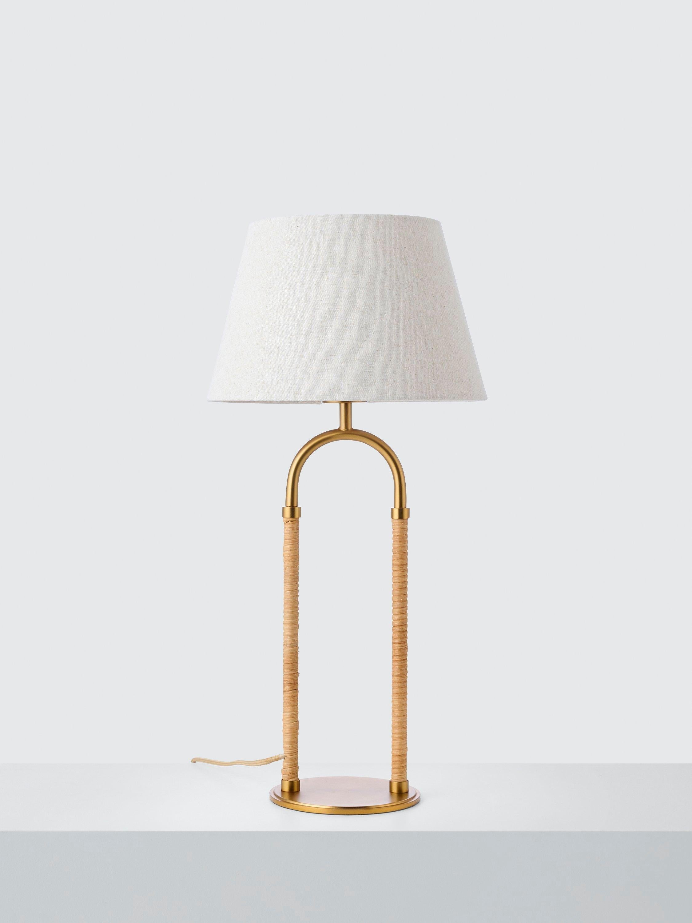 John Lewis Archibald cane table lamp brass medium (British brand)