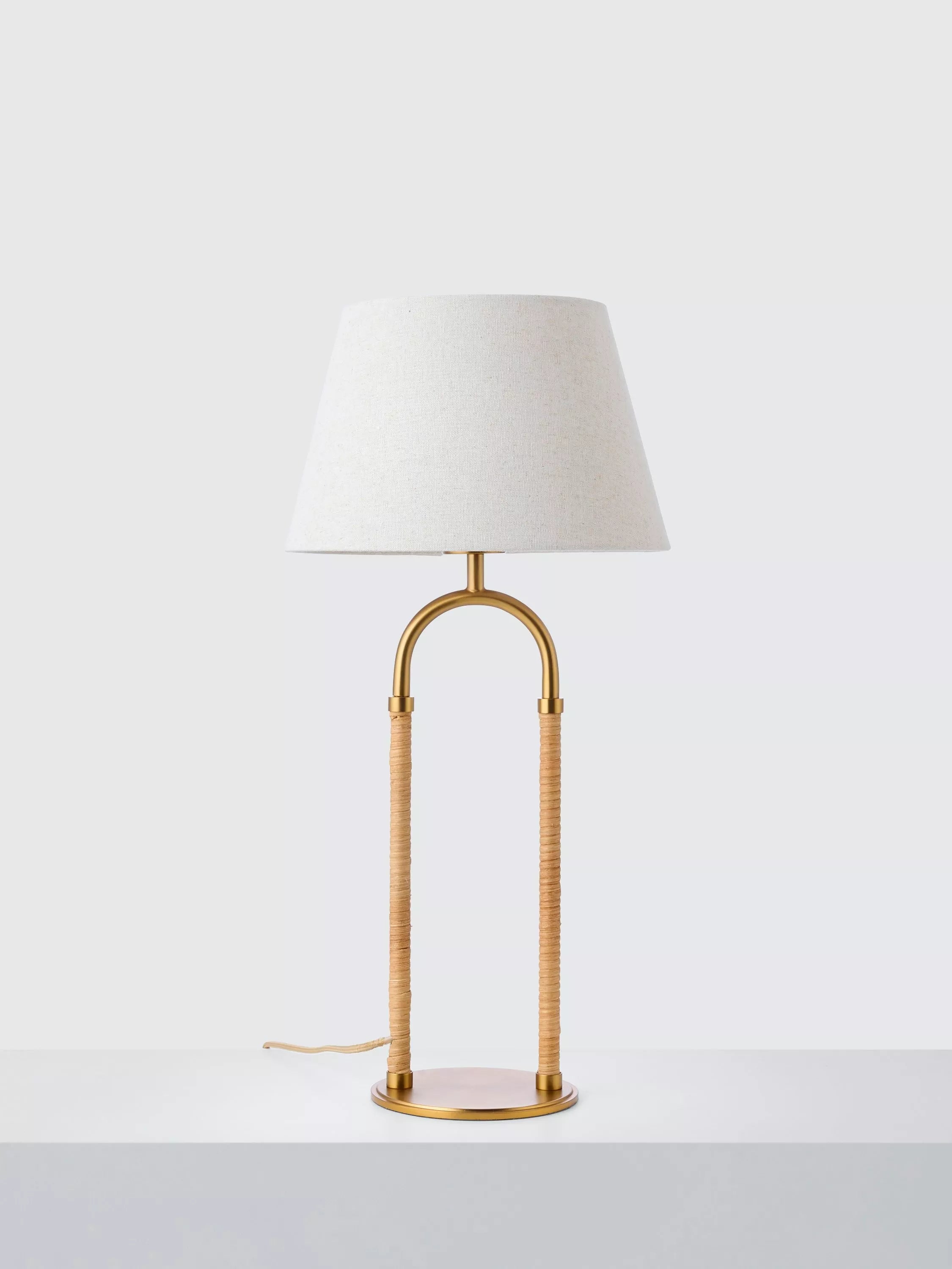 John Lewis Archibald cane table lamp brass medium (British brand)