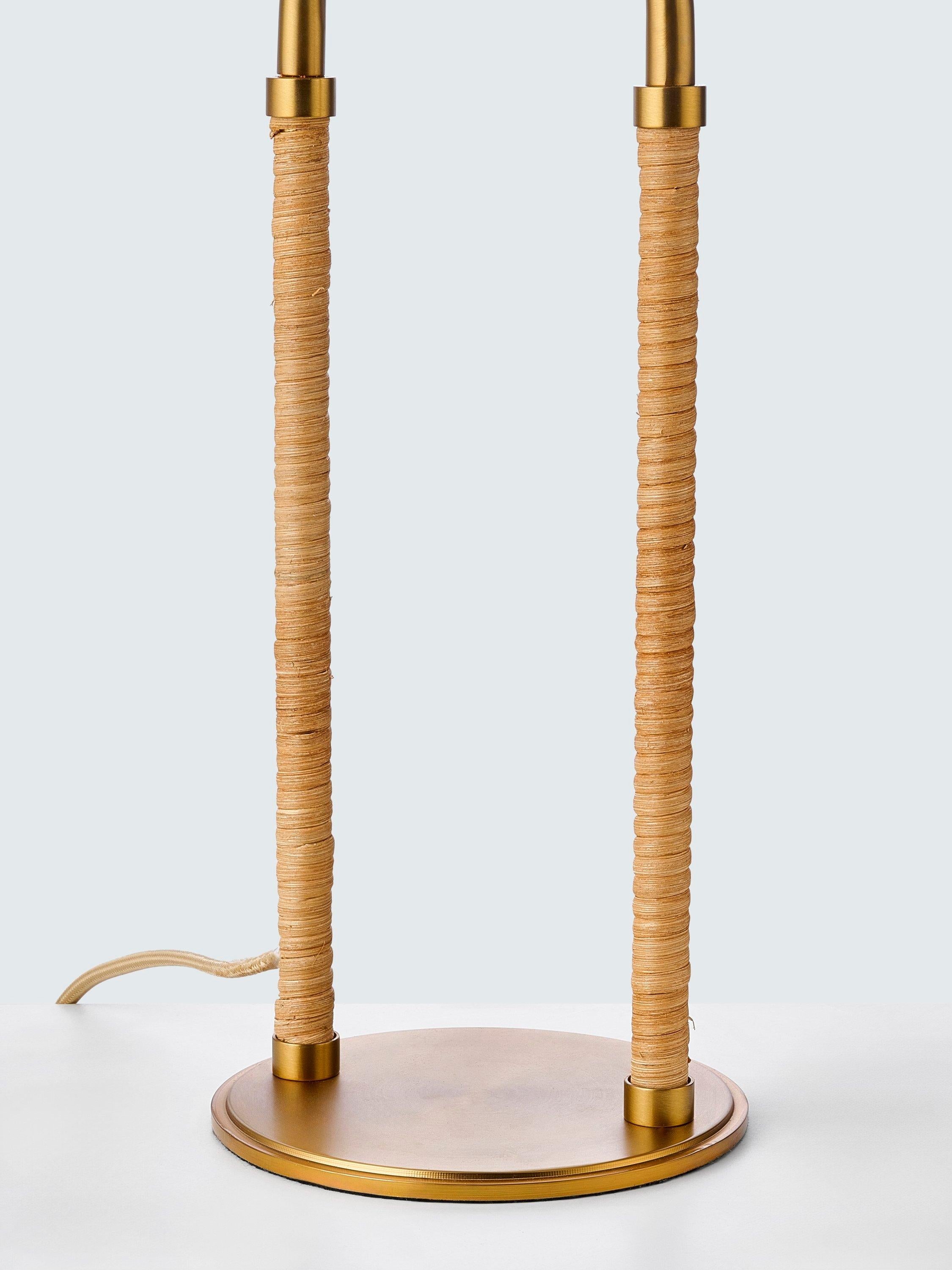 John Lewis Archibald cane table lamp brass medium (British brand)