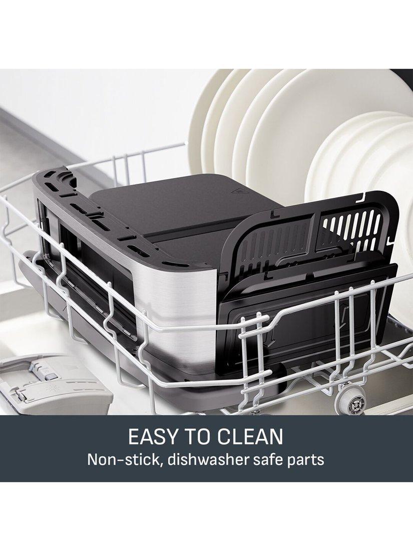 Tefal Dual Easy Fry Flex air fryer 9L stainless steel - British product