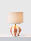 John Lewis Burano stripete keramisk bordlampe medium