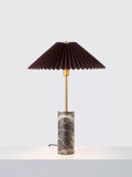 John Lewis table lamp marble base pleat shade, UK version