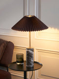 John Lewis table lamp marble base pleat shade, UK version