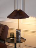 John Lewis table lamp marble base pleat shade, UK version