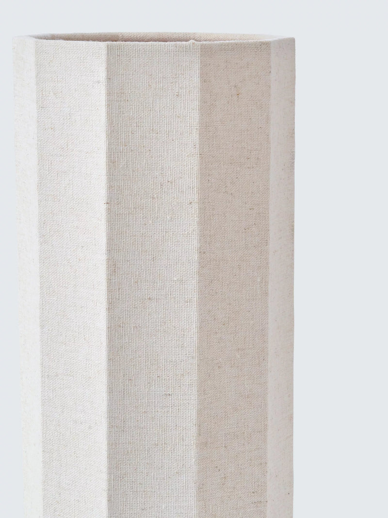 John Lewis Deca ceramic base table lamp with linen shade 31cm - British product