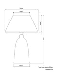 John Lewis bubble glass avocado table lamp with linen shade (British brand)