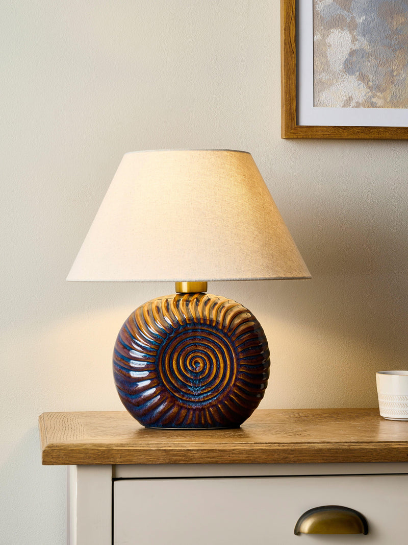 John Lewis Fowey reactive glaze ceramic table lamp medium (British brand)