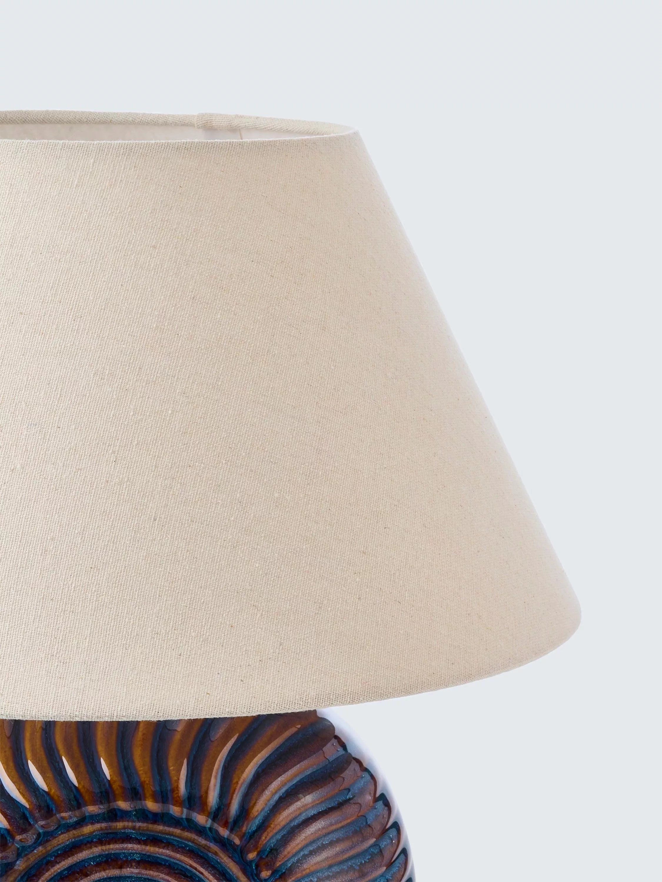 John Lewis Fowey reactive glaze ceramic table lamp medium (British brand)