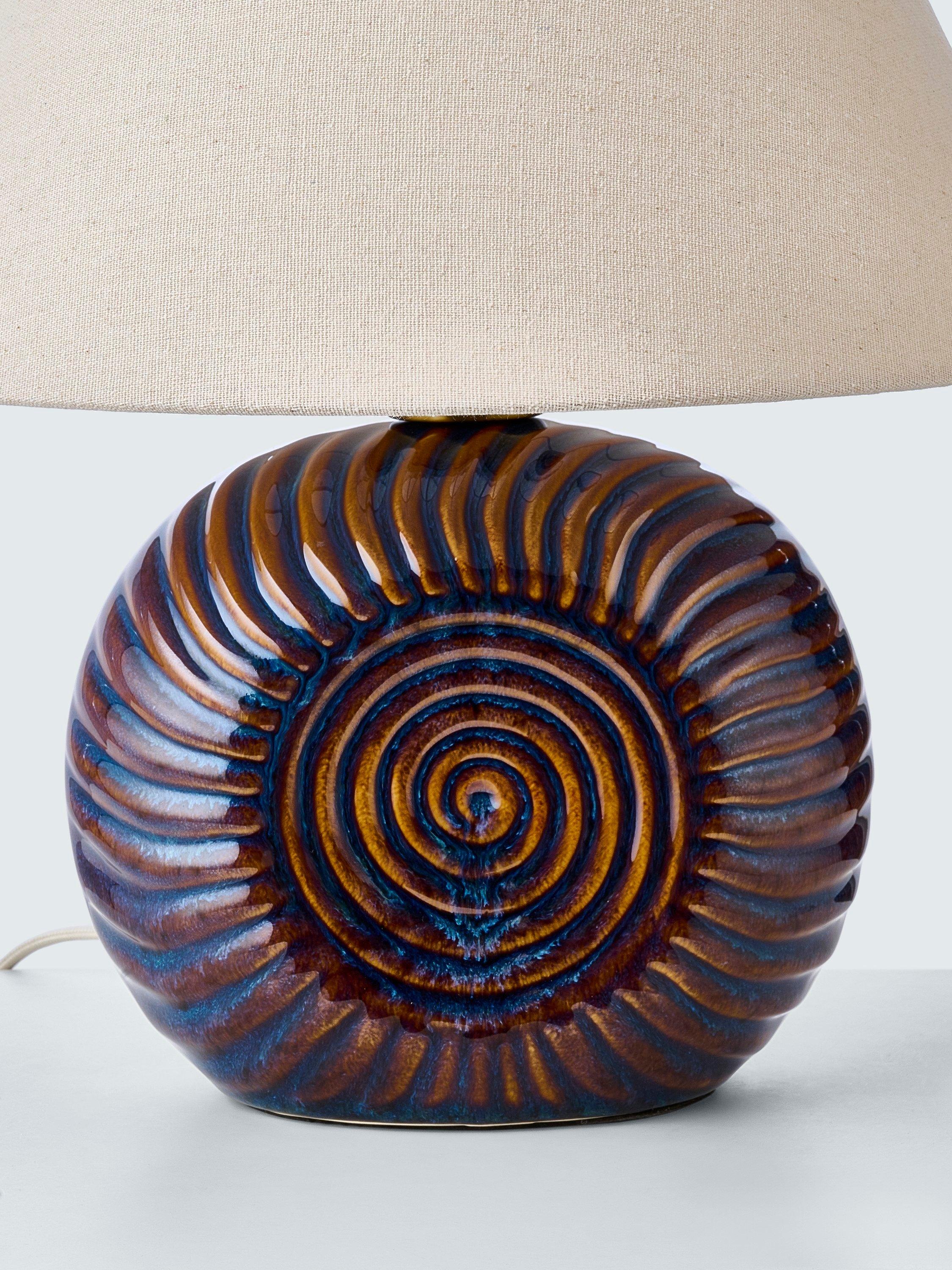 John Lewis Fowey reactive glaze ceramic table lamp medium (British brand)