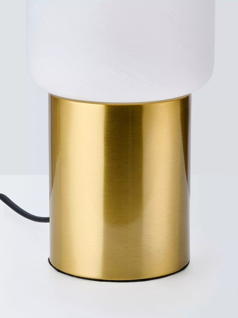 John Lewis Bosa alabaster effect touch table lamp brass - British product