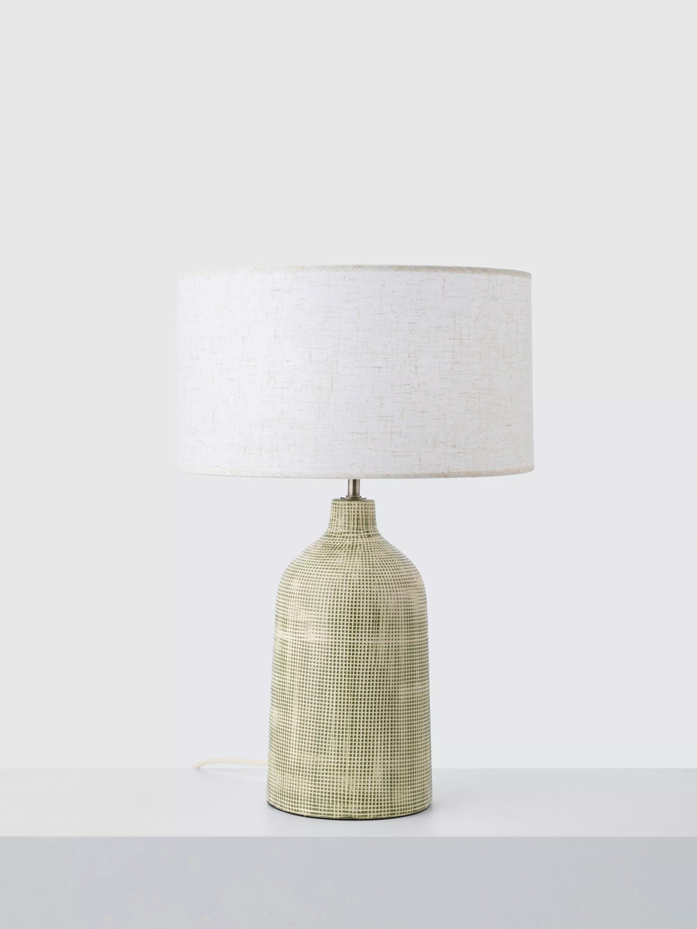 John Lewis Kairo glazed ceramic table lamp 48.5cm, imported from the UK