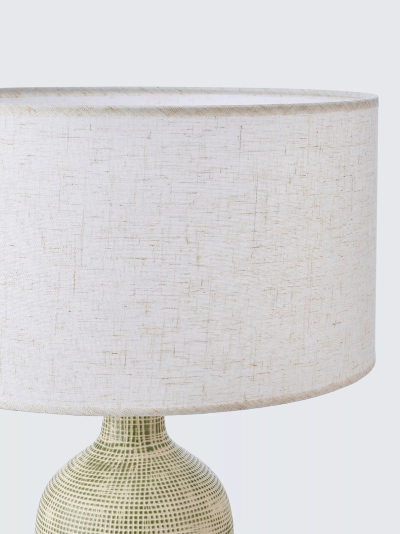John Lewis Kairo glazed ceramic table lamp 48.5cm, imported from the UK