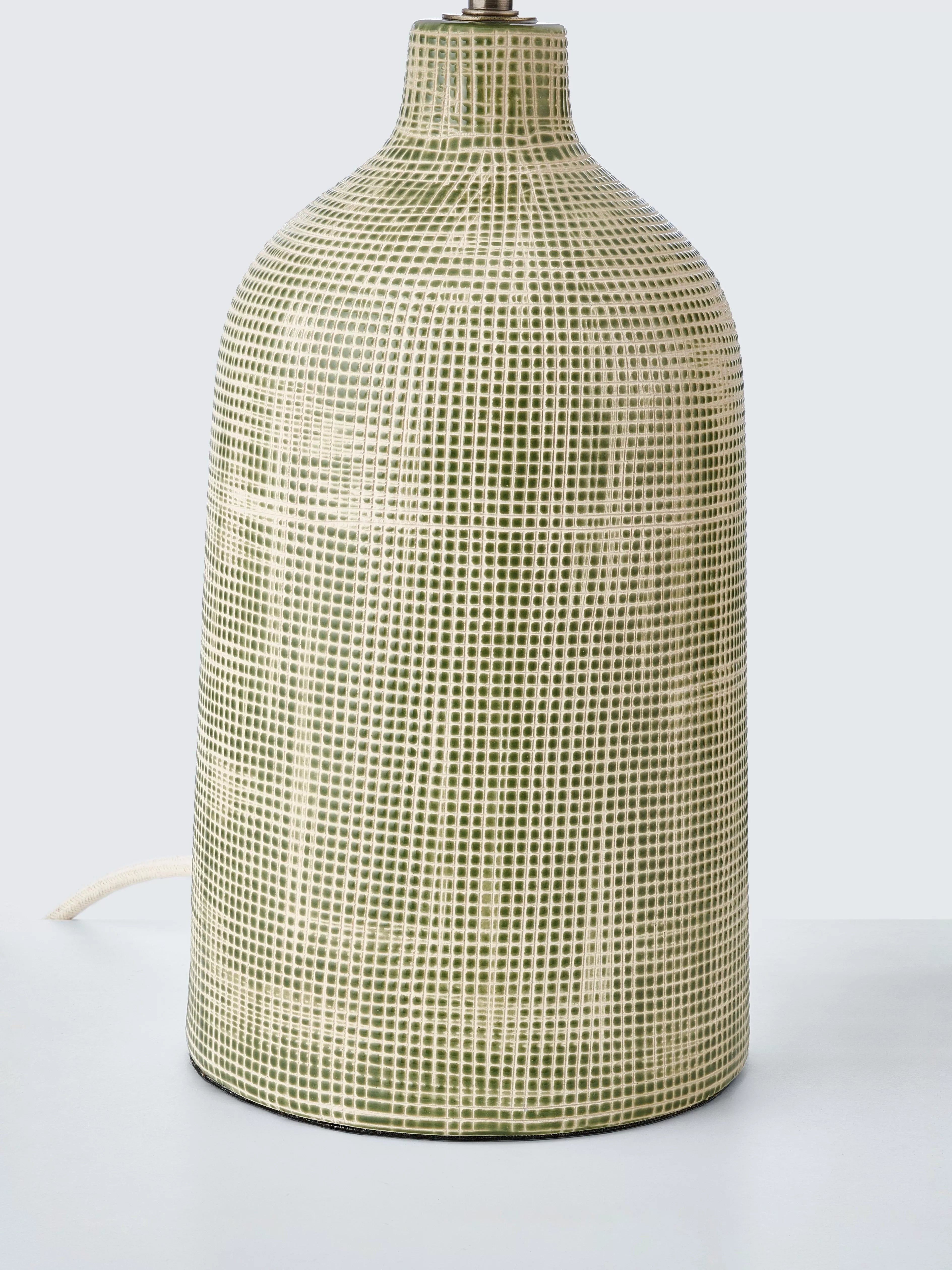 John Lewis Kairo glazed ceramic table lamp 48.5cm, imported from the UK