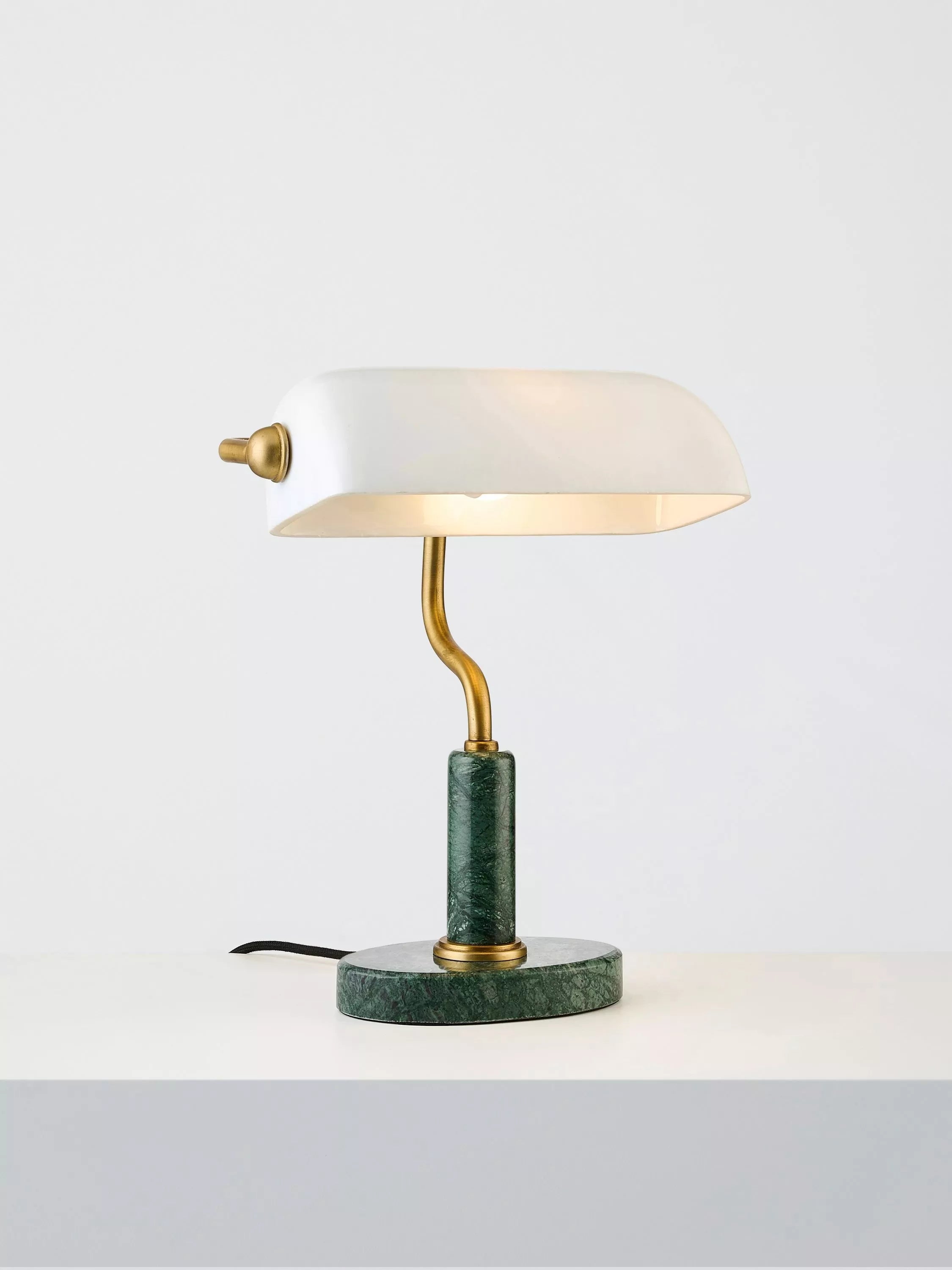 John Lewis Mabel desk lamp green marble base 34cm - British product