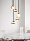 John Lewis Contour 5 pendant cluster ceiling light matt antique brass - British product
