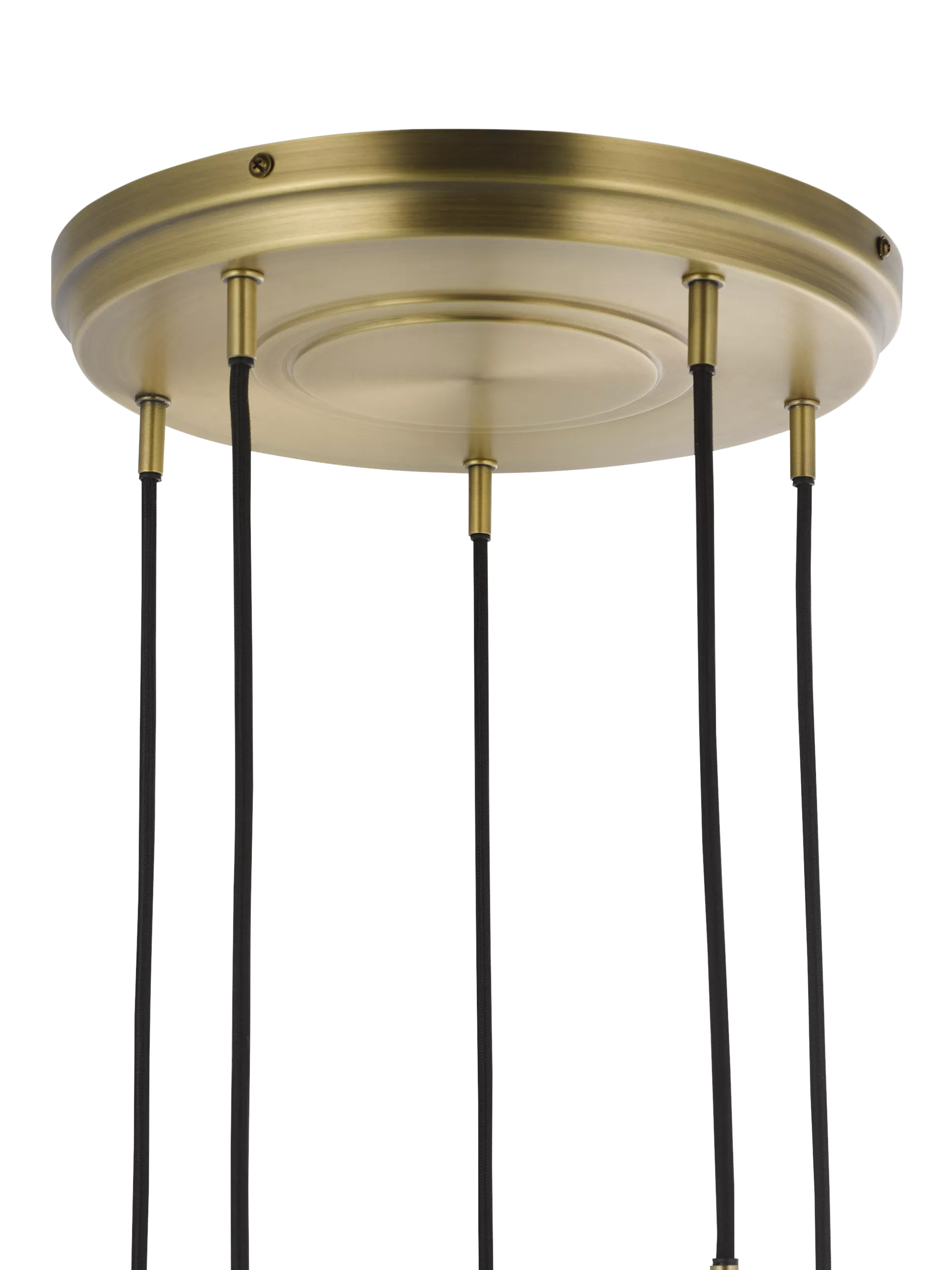 John Lewis Contour 5 pendant cluster ceiling light matt antique brass - British product