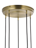 John Lewis Contour 5 pendant cluster ceiling light matt antique brass - British product