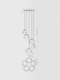 John Lewis Contour 5 pendant cluster ceiling light matt antique brass - British product