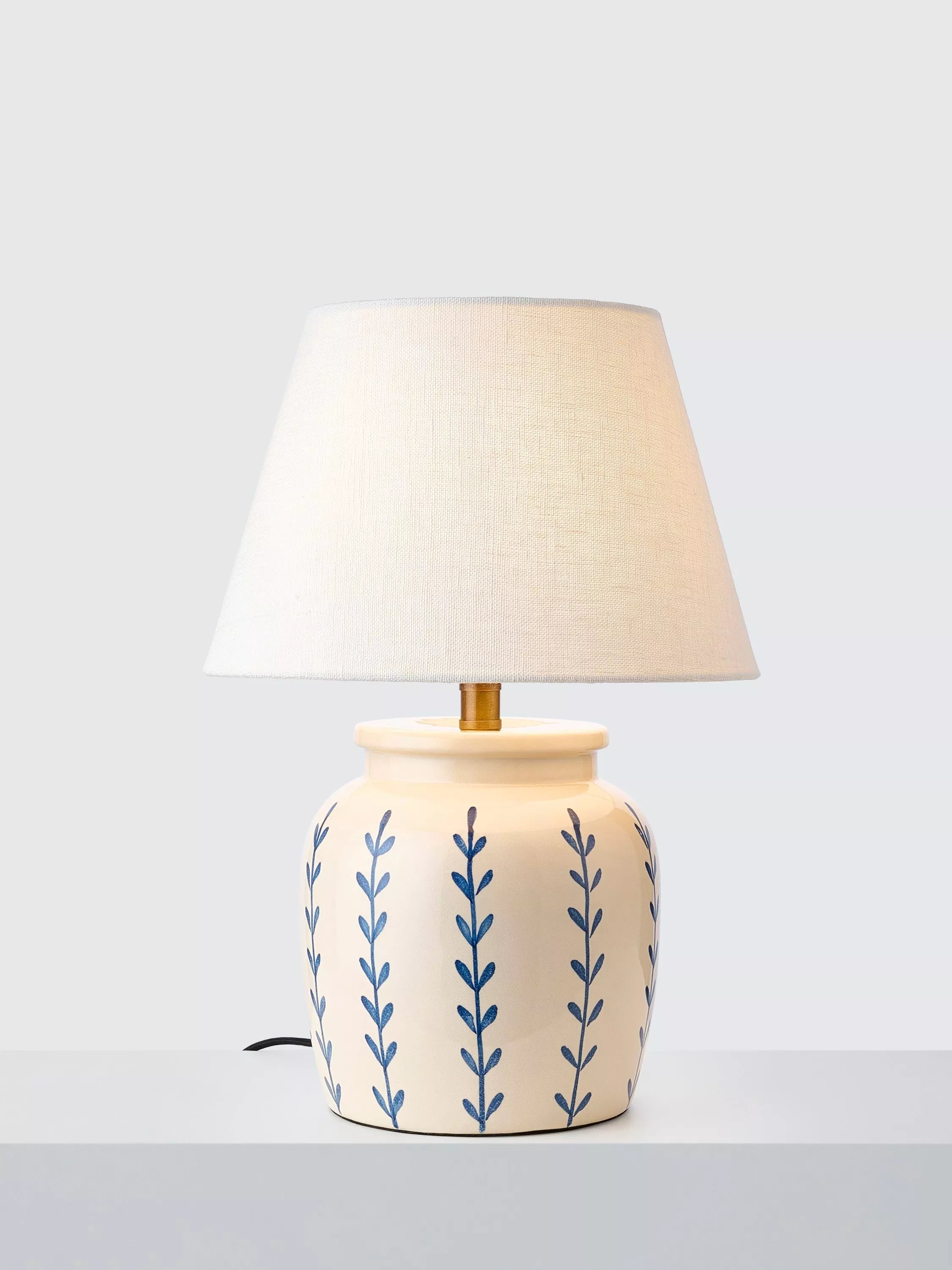 John Lewis Roccella Hand Painted Ceramic Base Table Lamp