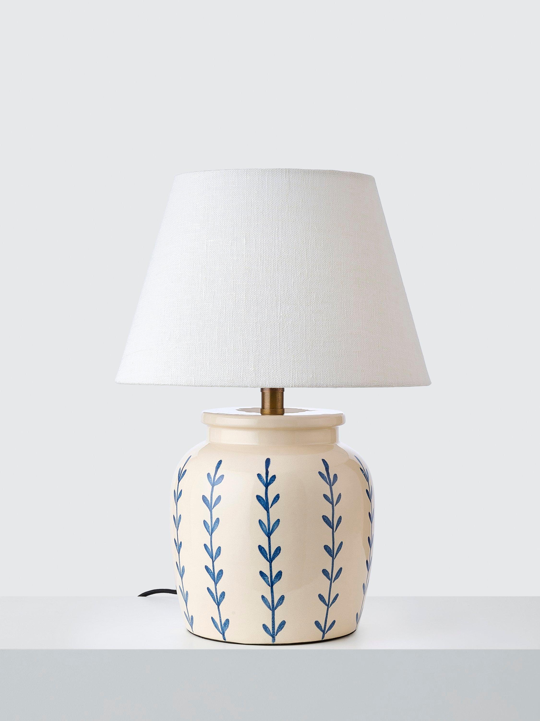 John Lewis Roccella hand painted ceramic table lamp H43cm - British product