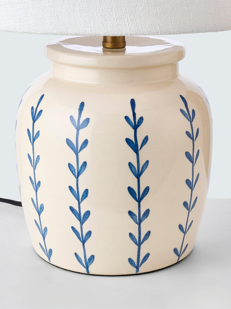 John Lewis Roccella hand painted ceramic table lamp H43cm - British product