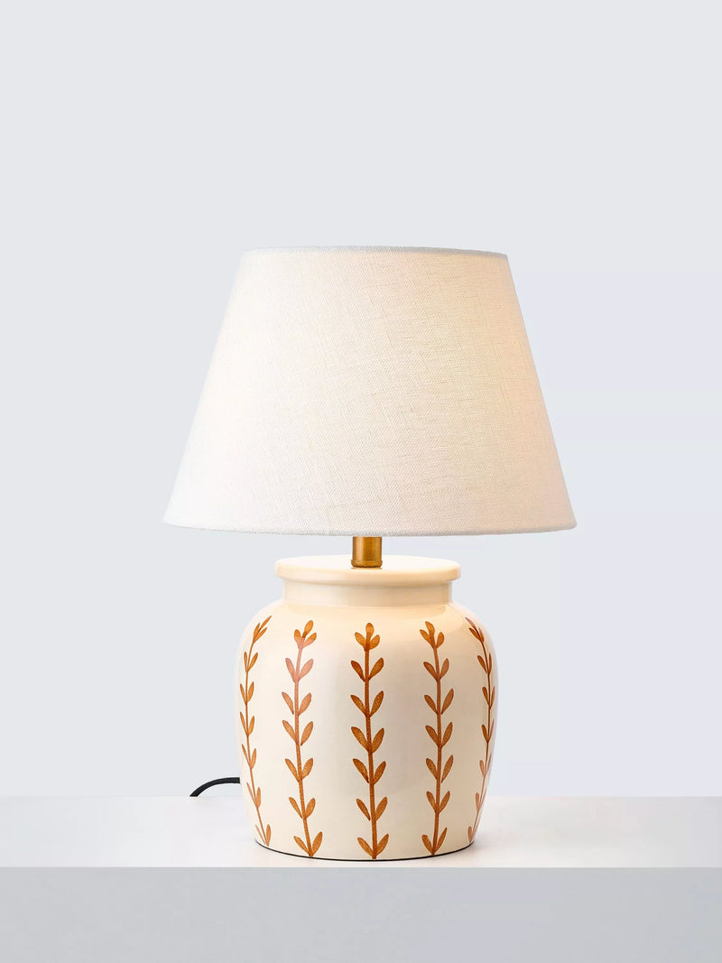 John Lewis Roccella hand painted ceramic table lamp H43cm - British product