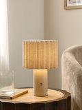 John Lewis Modern Scallop rechargeable table lamp Matt Greige - British product