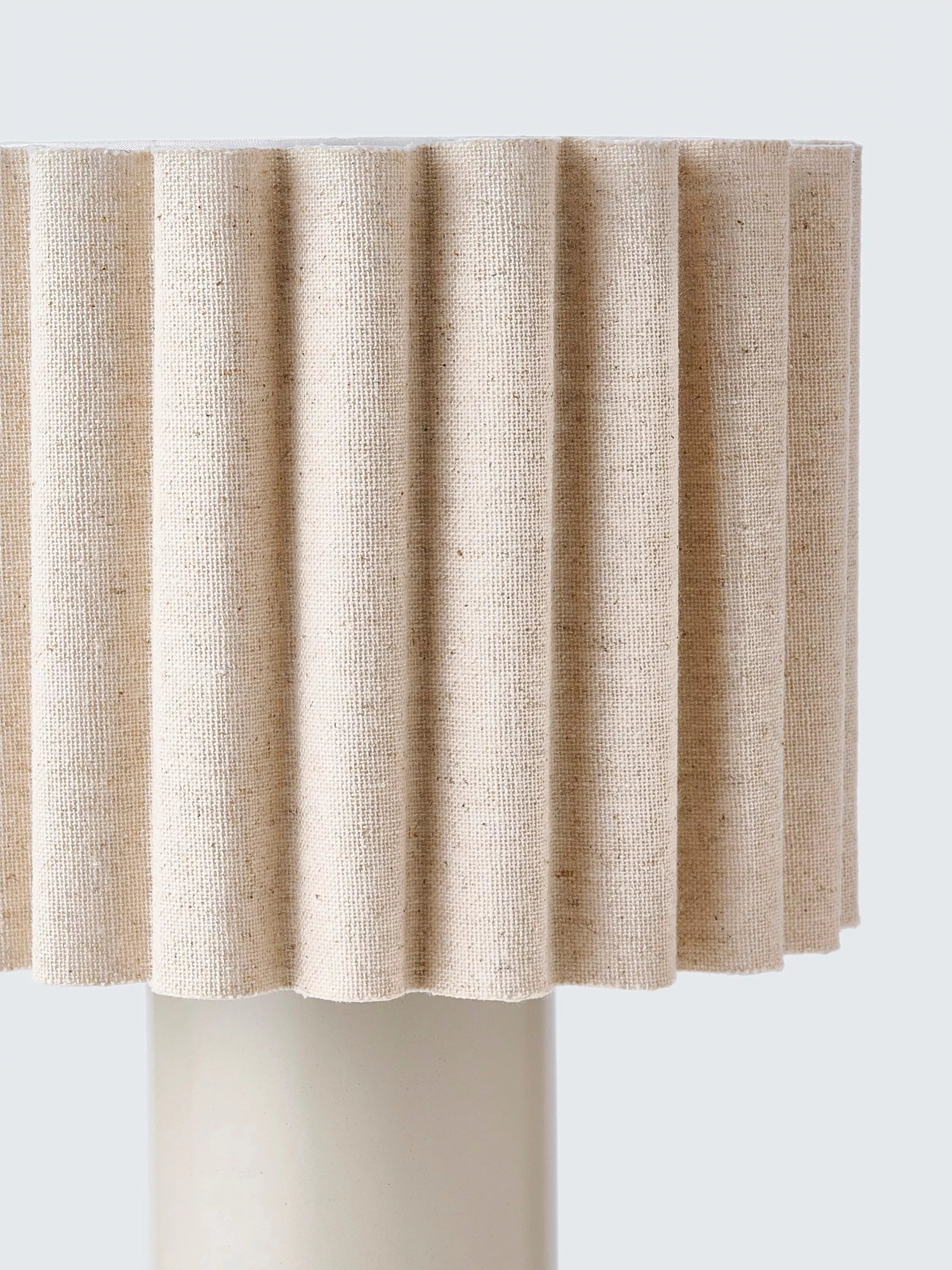 John Lewis Modern Scallop rechargeable table lamp Matt Greige - British product