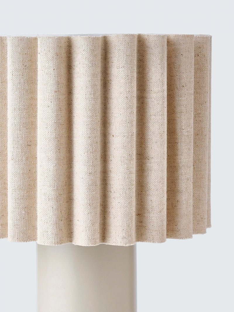 John Lewis Modern Scallop rechargeable table lamp Matt Greige - British product