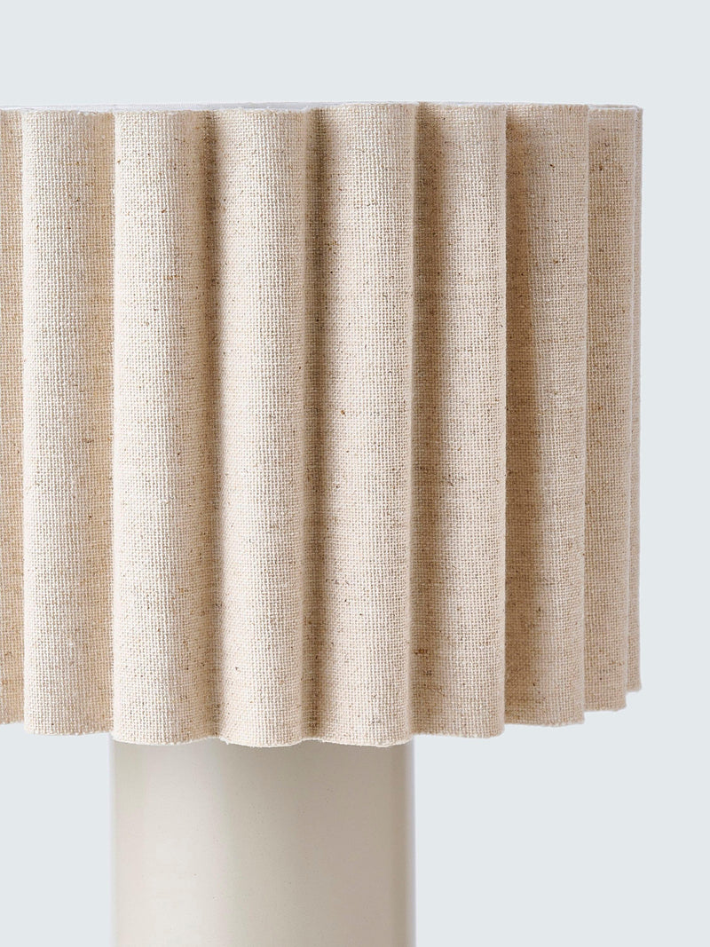 John Lewis Modern Scallop rechargeable table lamp Matt Greige - British product