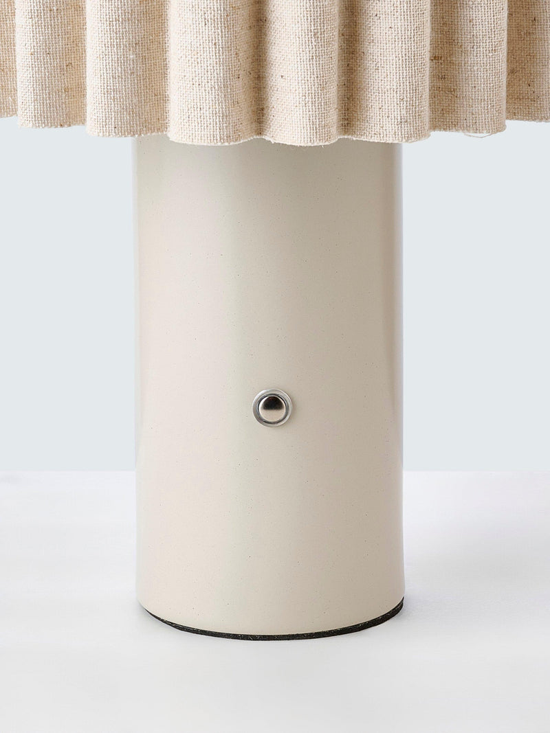 John Lewis Modern Scallop rechargeable table lamp Matt Greige - British product