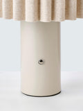 John Lewis Modern Scallop rechargeable table lamp Matt Greige - British product