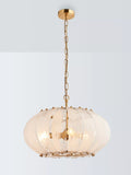 John Lewis Jardin glass pendant light brass adjustable drop, imported from the UK