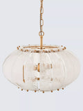 John Lewis Jardin glass pendant light brass adjustable drop, imported from the UK