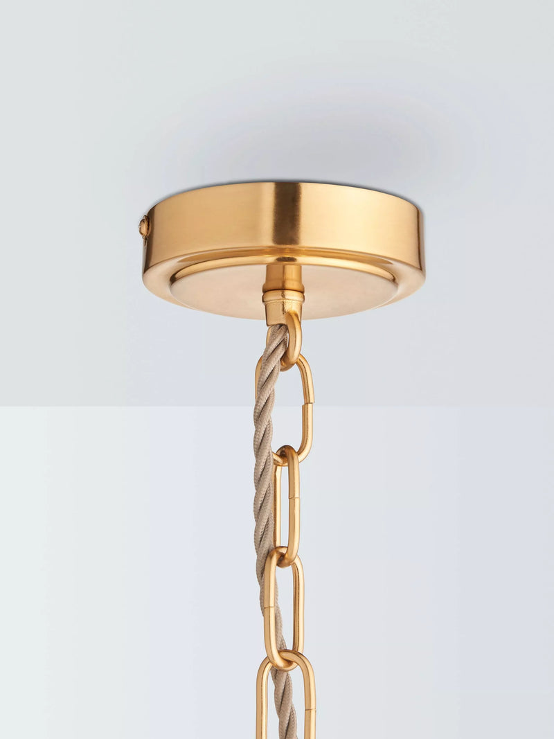 John Lewis Jardin glass pendant light brass adjustable drop, imported from the UK